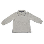 Polo in Caldo Cotone Grigio in Tinta Unita Neonato Sarabanda F807G - SARABANDA - LuxuryKids