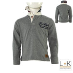Polo in Caldo Cotone Grigio Neonato Fred Mello 9571 - FRED MELLO - LuxuryKids