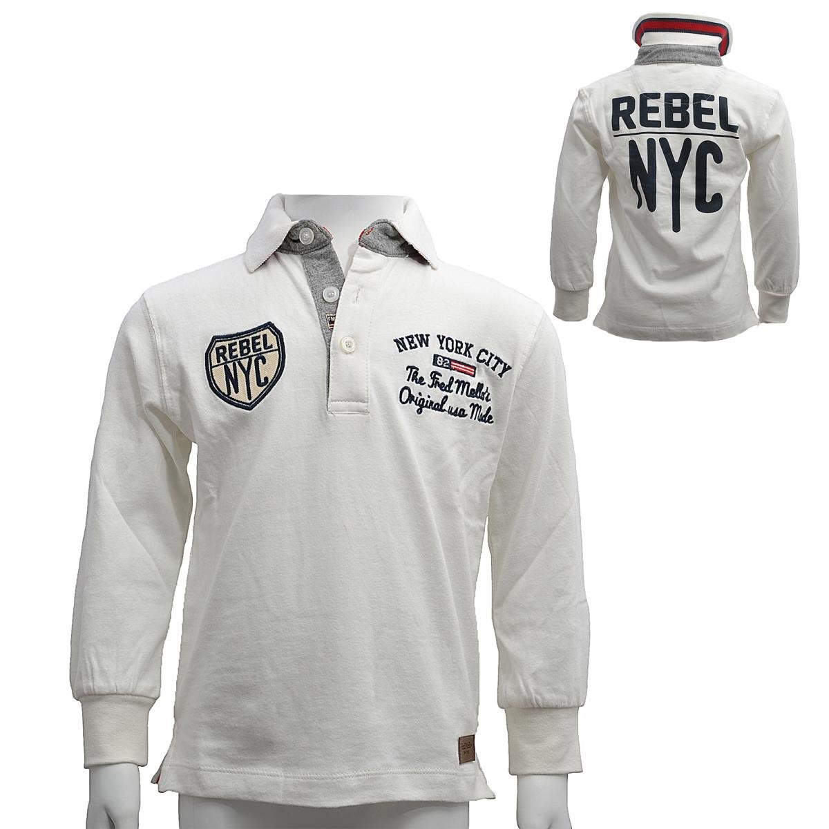 Polo In Caldo Cotone Panna Neonato Fred Mello 12663 - FRED MELLO - LuxuryKids