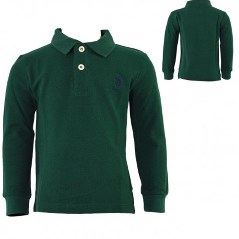 Polo in Caldo Cotone Verde Bambino Polo Assn 26421 - POLO ASSN - LuxuryKids