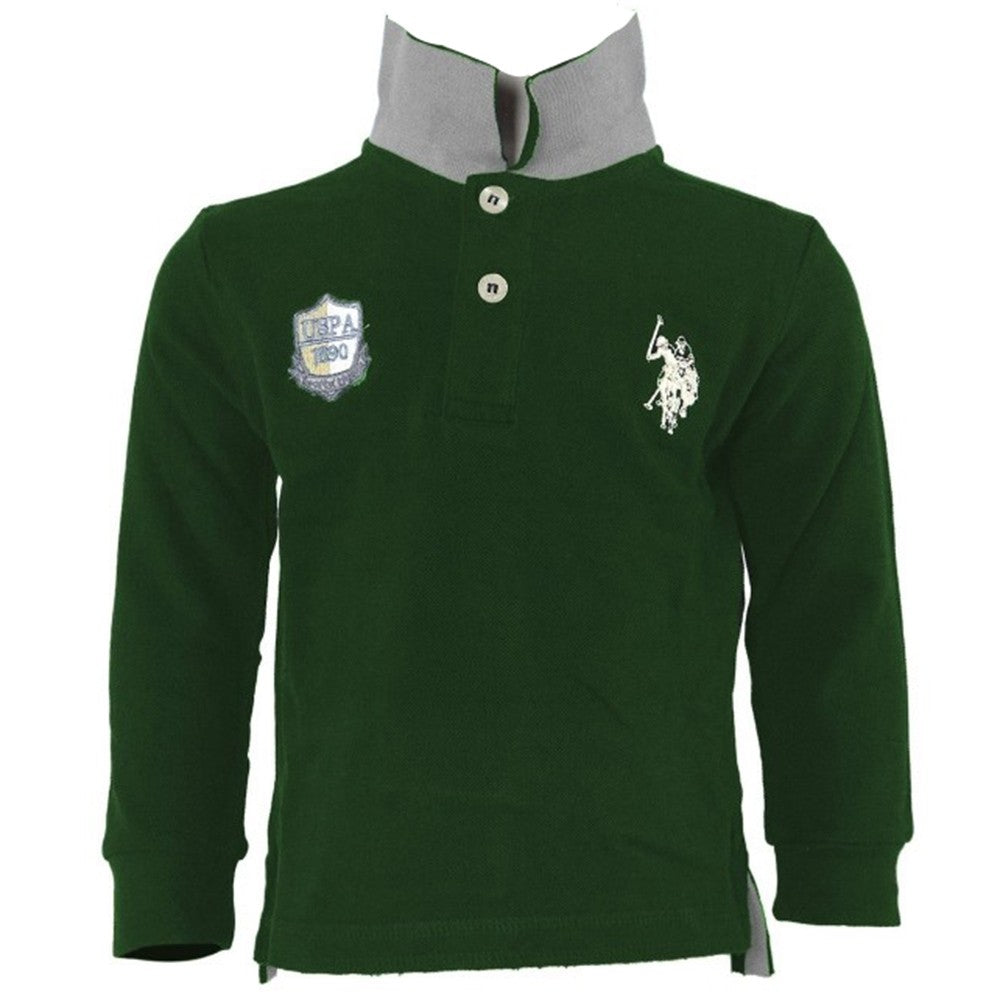Polo in Caldo Cotone Verde Bambino Polo Assn 49785 - POLO ASSN - LuxuryKids