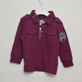 Polo in Caldo Cotone Viola Neonato Sarabanda D134 - SARABANDA - LuxuryKids