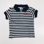 Polo in Cotone a Righe Bianco-Blu Neonato Moschino MYMM97 - MOSCHINO - LuxuryKids