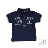 Polo in Cotone Blu Neonato Sarabanda I515 - SARABANDA - LuxuryKids