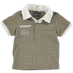 Polo in Cotone Marrone a Pois Neonato Sarabanda Q514 - SARABANDA - LuxuryKids
