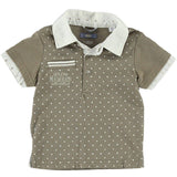 Polo in Cotone Marrone a Pois Neonato Sarabanda Q514 - SARABANDA - LuxuryKids