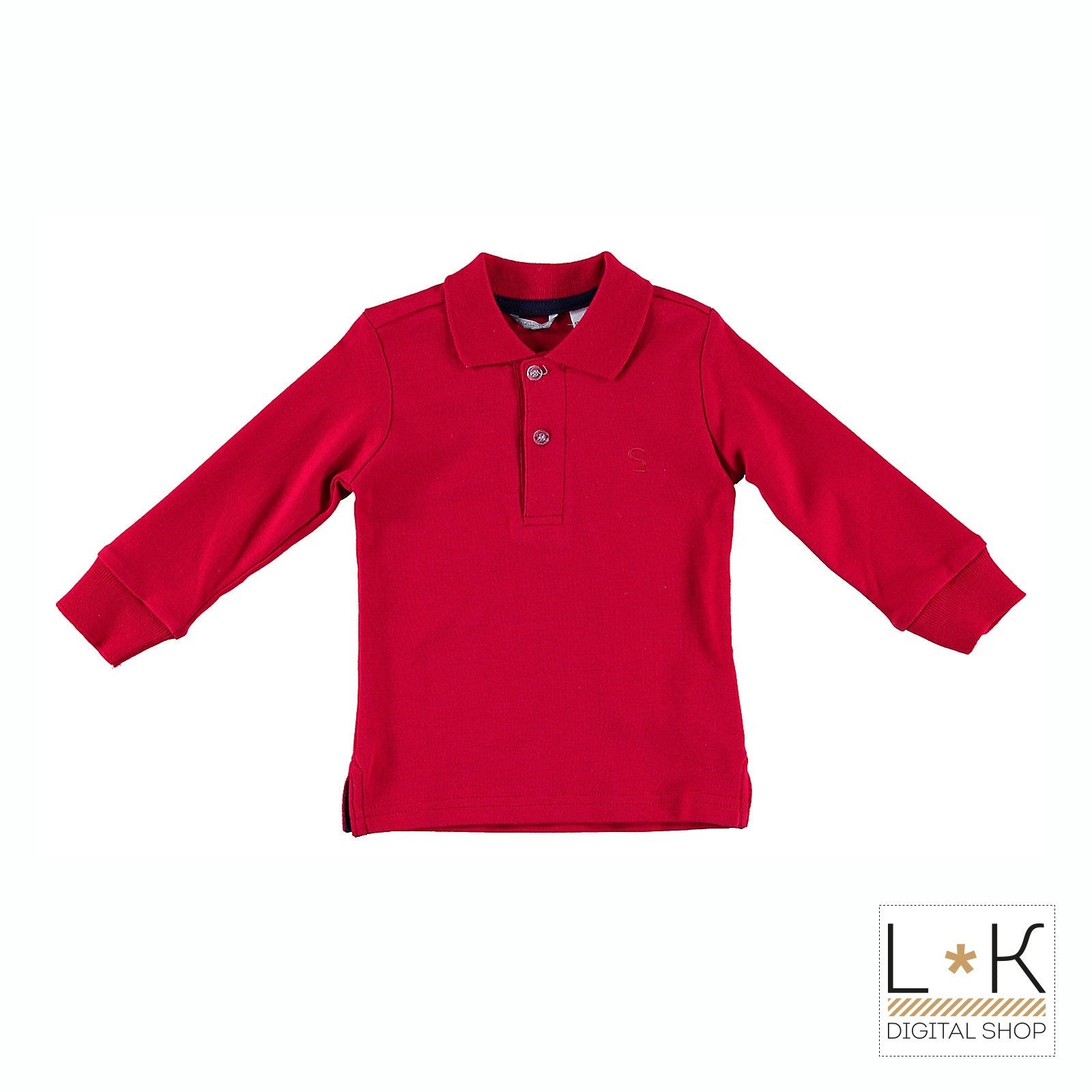 Polo in Cotone Rosso in Tinta Unita Bambino Sarabanda R822 - SARABANDA - LuxuryKids