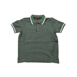 Polo in Cotone Verde Militare Tinta Unita Bambino Sarabanda M841 - SARABANDA - LuxuryKids