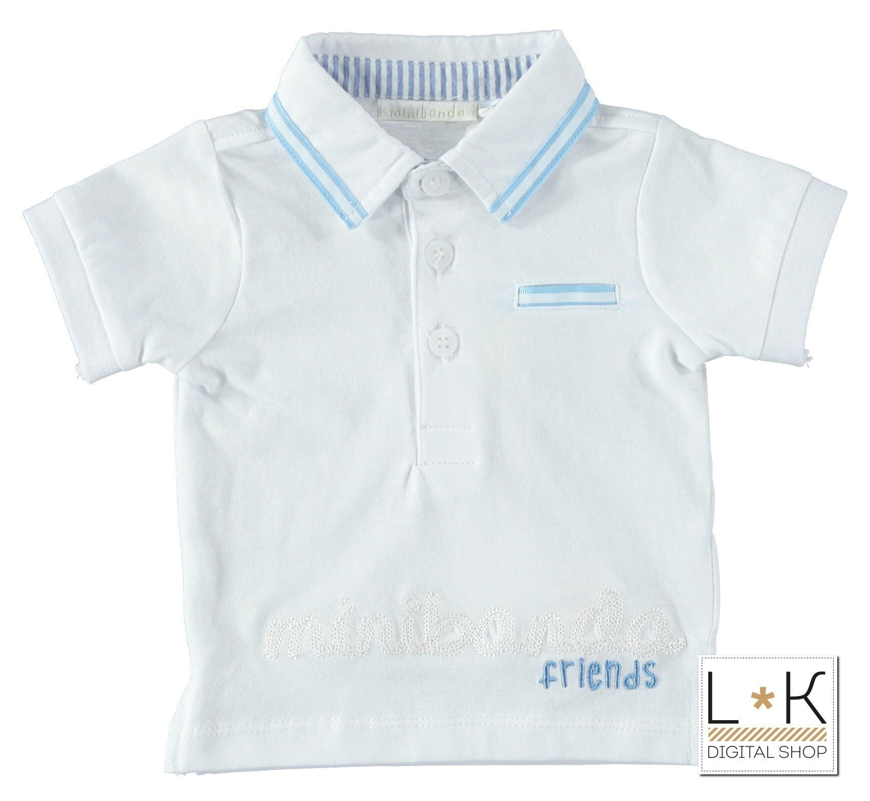 Polo mezza Manica Cotone Neonato Minibanda U643 - SARABANDA - LuxuryKids