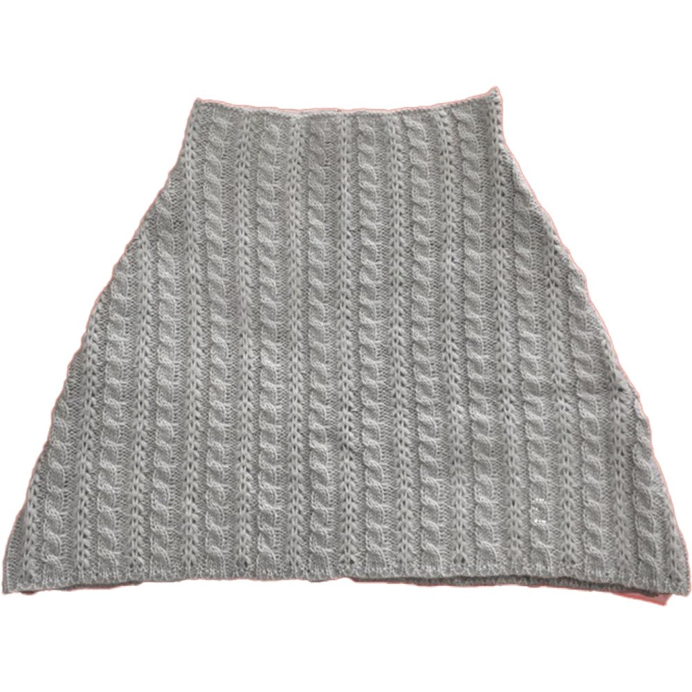 Poncho in Misto Lana Grigio Bambina Sarabanda D522 - SARABANDA - LuxuryKids