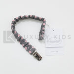 Portaciuccio In Tessuto Grigio A Poise Rosa Neonata LA SARTORIA DEI PICCOLI LPO653 - LA SARTORIA DEI PICCOLI - LuxuryKids