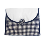 Sacca Portaoggetti in Cotone a Quadretti Blu Neonata Ninnaoh E18SAC12 - NINNAOH - LuxuryKids