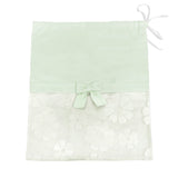 Sacco Portaoggetti in Raso e Organza Neonata Verde Ninnaoh E16SAC10 - NINNAOH - LuxuryKids