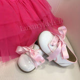 Scarpa Classica in Vernice Bianco -rosa Bambina Panyno B2019 - PANYNO - LuxuryKids
