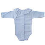 Body Manica Lunga Con Collo Volante in Caldo Cotone Neonata Babidu 1117BO - BABIDU - LuxuryKids