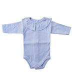 Body Manica Lunga Con Collo Volante in Caldo Cotone Neonata Babidu 1117BO - BABIDU - LuxuryKids