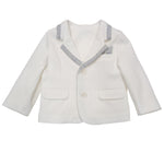 Completo con Giacca Elegante Cerimonia Neonato Bianco BUFI B1485 - BUFI - LuxuryKids