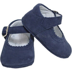 Scarpetta Culla Ballerina In Camoscio Neonata Blu Panyno A2208 - PANYNO - LuxuryKids