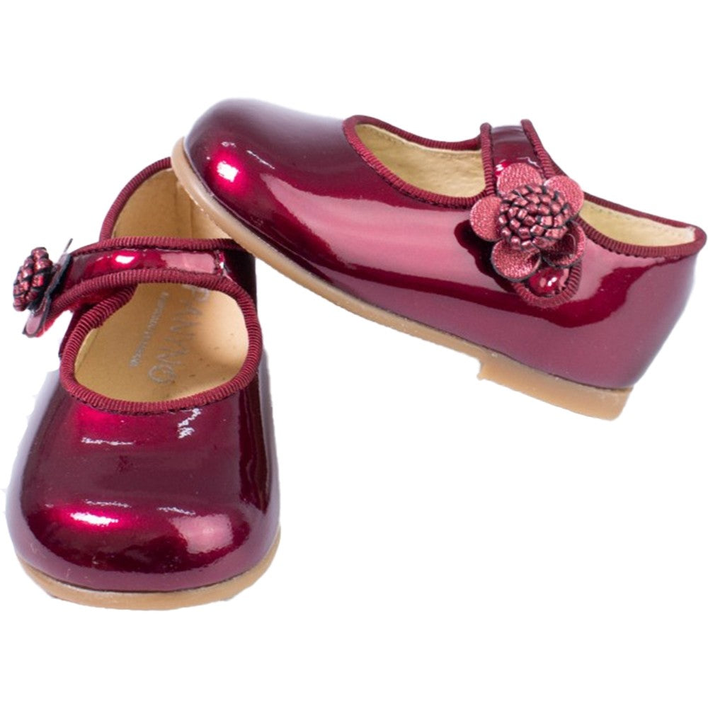 Scarpetta Primi Passi Ballerina Vernice Bordeaux Bambina Panyno B2501 - PANYNO - LuxuryKids