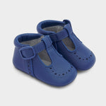 Scarpina In Ecopelle Blu Con Cinturino Neonato MAYORAL 9332 - MAYORAL - LuxuryKids
