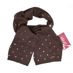 Sciarpa in Lana Marrone con Stampa di Paillettes Per Bambina Liu Jo K63040 - LIU JO - LuxuryKids