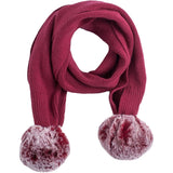 Sciarpa In Misto Lana Bordeaux Con Pompon Bambina Sarabanda K021 - SARABANDA - LuxuryKids
