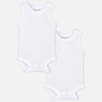 Set 2 Body Smanicati Bianchi Unisex Neonato Mayoral 1719 - MAYORAL - LuxuryKids