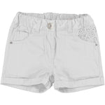 Short con Taschini Ricamati Bambina Bianco Sarabanda Q581 - SARABANDA - LuxuryKids