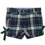 Short in Caldo Cotone con Fantasia a Quadretti Verde-Blu Per Bambina Dr.Kids 409 - DR.KID - LuxuryKids