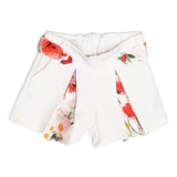 Short In Raso Bianco Con Inserti Fantasia Floreale Bambina ALEXIA AL2046B - ALEXIA - LuxuryKids