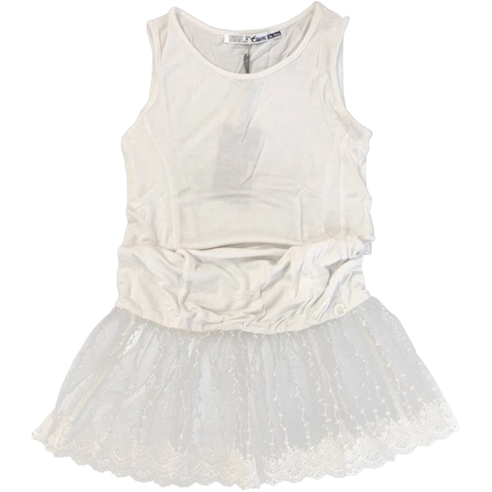 Sottoveste Bianco in Tinta Unita Bambina Take Two A00232 - TAKE TWO - LuxuryKids