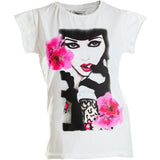 T-Shirt Bianca con Stampa Bambina Fun&Fun FUNJTS5096 - FUN&FUN - LuxuryKids