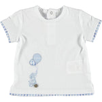 T-Shirt Bianca Neonato Minibanda I620 - MINIBANDA - LuxuryKids