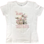 T-Shirt con Stampa e Strass Bianco Bambina One Love 02J107 - ONE LOVE - LuxuryKids