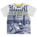 T-Shirt in Cotone Bianco con Stampa Neonato Sarabanda Q867 - SARABANDA - LuxuryKids