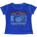 T-Shirt in Cotone Blu in Tinta Unita con Stampa Bambino Fred Mello 11451 - FRED MELLO - LuxuryKids