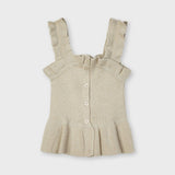 Top In Filo Di Cotone Ecofriends A Costine Lurex Oro Bambina MAYORAL 3028 - MAYORAL - LuxuryKids