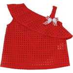 Top Monospalla In Pizzo San Gallo Bambina Dr Kid DK421 - DR.KID - LuxuryKids