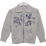 Tuta 2 Pezzi In Caldo Cotone Felpato Grigio Bambina F831 - SARABANDA - LuxuryKids