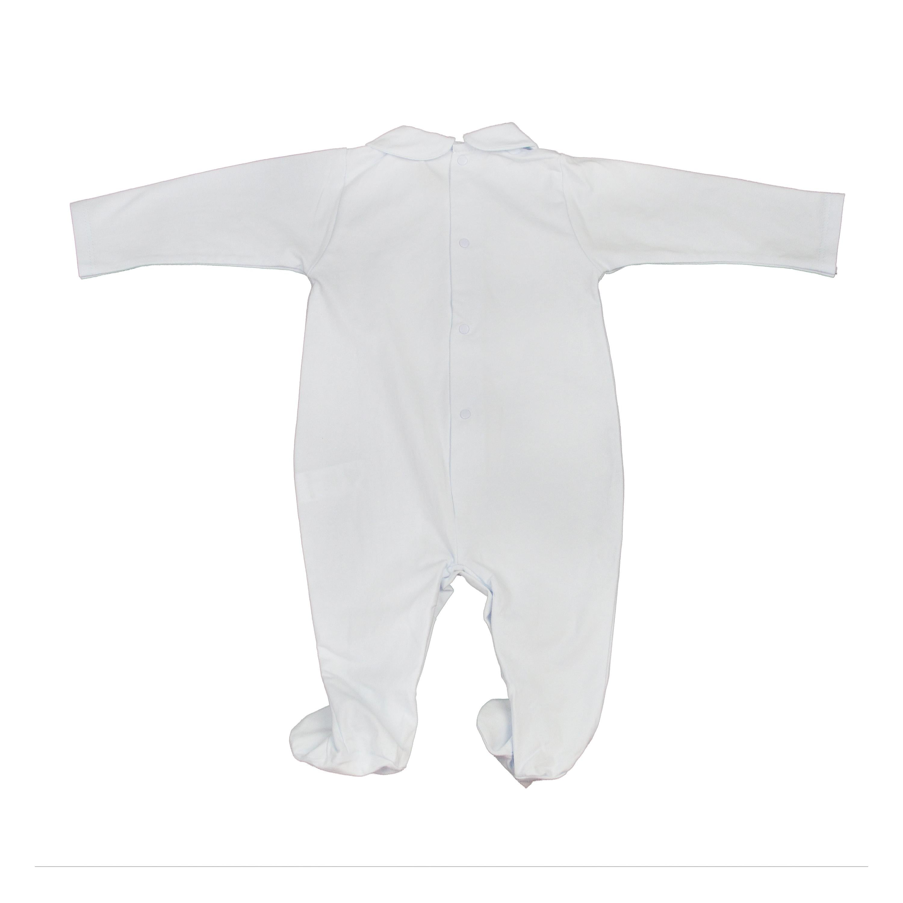 Tutina Intera Cotone Neonato Celeste  Nanan E16604109A - NANAN - LuxuryKids