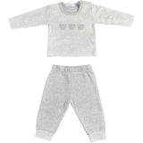 Tutina Spezzata In Caldo Cotone Grigia Neonato Ninnaoh I15276 - NINNAOH - LuxuryKids