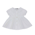 Camicia Mezze Maniche Cotone e Pizzo San Gallo Bianca Bambina DR KID DK344 - DR.KID - LuxuryKids