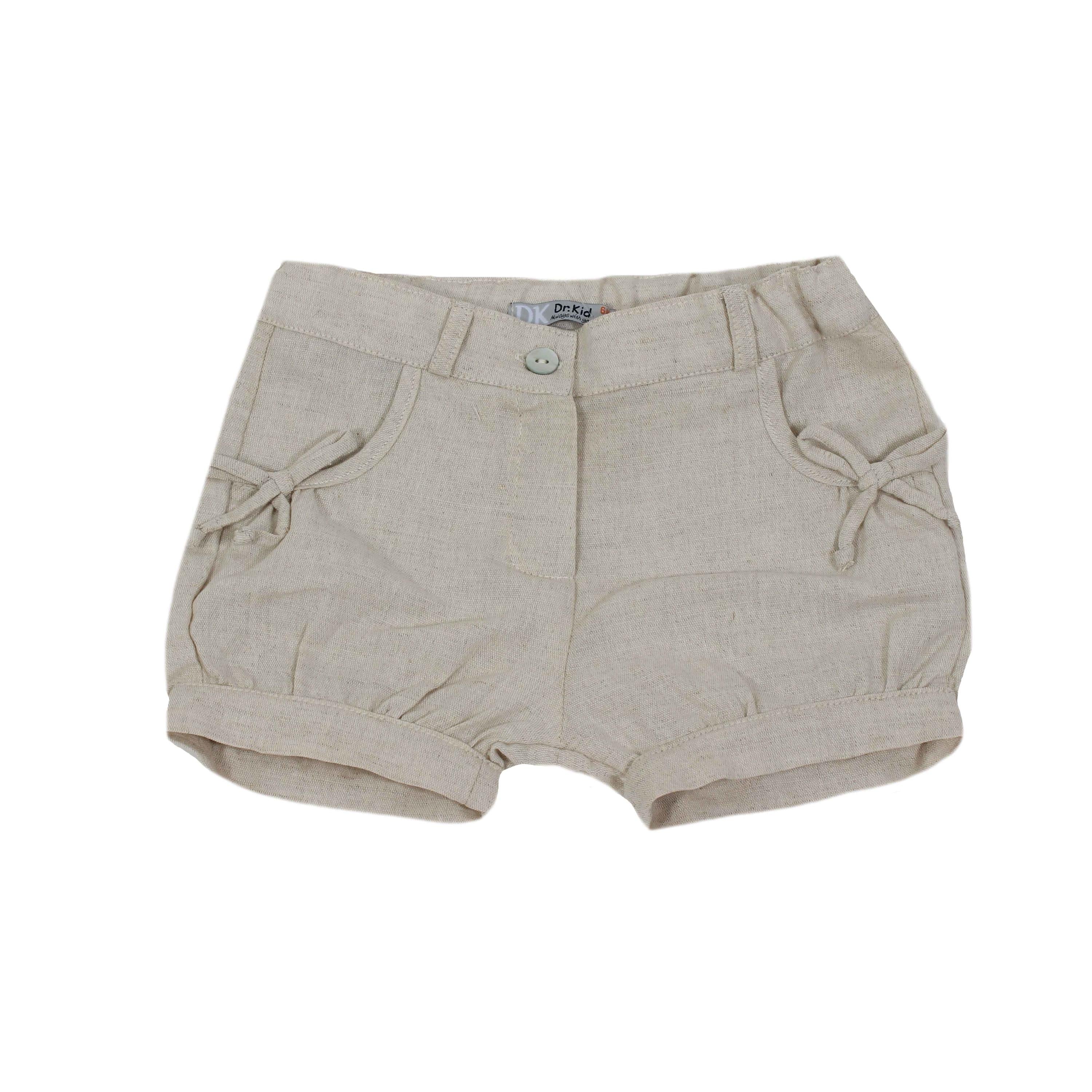 Shorts In Lino Beige Neonata DR KIDS DK362 - DR.KID - LuxuryKids
