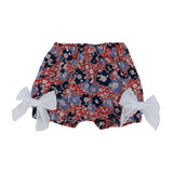 Shorts in Cotone Fantasia Floreale Blu-Rosso Neonata DR KID DK343 - DR.KID - LuxuryKids