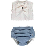 Completo In Cotone Plumetils e Denim Neonata GOY AND ZAZA TP1GA - GOY AND ZAZA - LuxuryKids