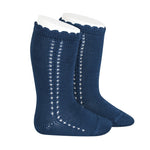 Calzini In Filo Di Cotone Lunghi Traforati Laterali Neonato CONDOR 569 - Condor - LuxuryKids