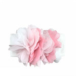 Fascia In Cotone Elasticizzata Bianca Con Fiori In Organza Neonata Story Loris 23172B - STORY LORIS - LuxuryKids