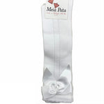 Calzino Lungo in Filo traforato Con Fiocco Bambina Bianco MEIA PATA 1029M - MEIA PATA - LuxuryKids