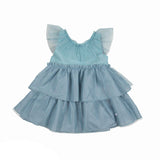 Vestito in Cotone in Cotone Verde Neonata DEL SUR 0563 - DEL SUR - LuxuryKids