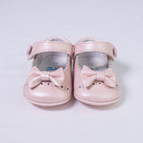 Scarpa Da Culla in Pelle Satinata Con Fiocco Neonata INDICE 1676 - INDICE - LuxuryKids